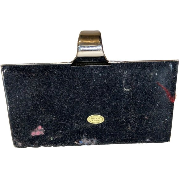 Silver Metal Snowman Christmas Stocking Holder Hanger 7" - Picture 8 of 8